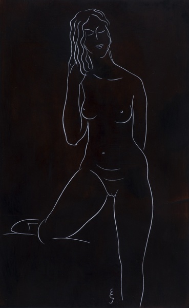 Artist Eric Gill (1882-1940): Female Nude, standing - Twenty-five Nudes (P950), c 1938