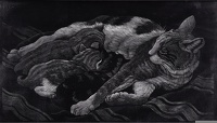 Artist Charles Frederick Tunnicliffe R.A.: Cat and Kittens