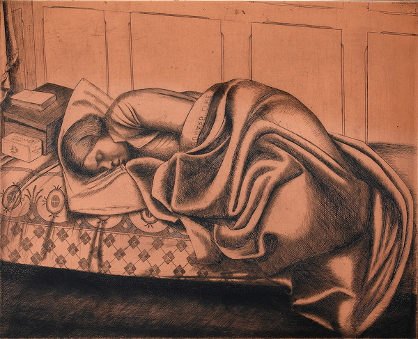 Artist Frederick Austin (1902-1990): Sleeping Woman (Cunard Line ), 1932
