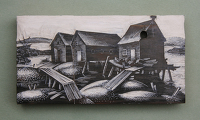Artist Clare Leighton: Wellfleet Oyster Houses, BPL 693